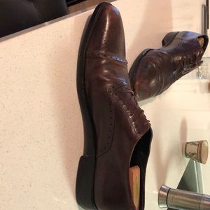 Dark brown wingtip dress shoes